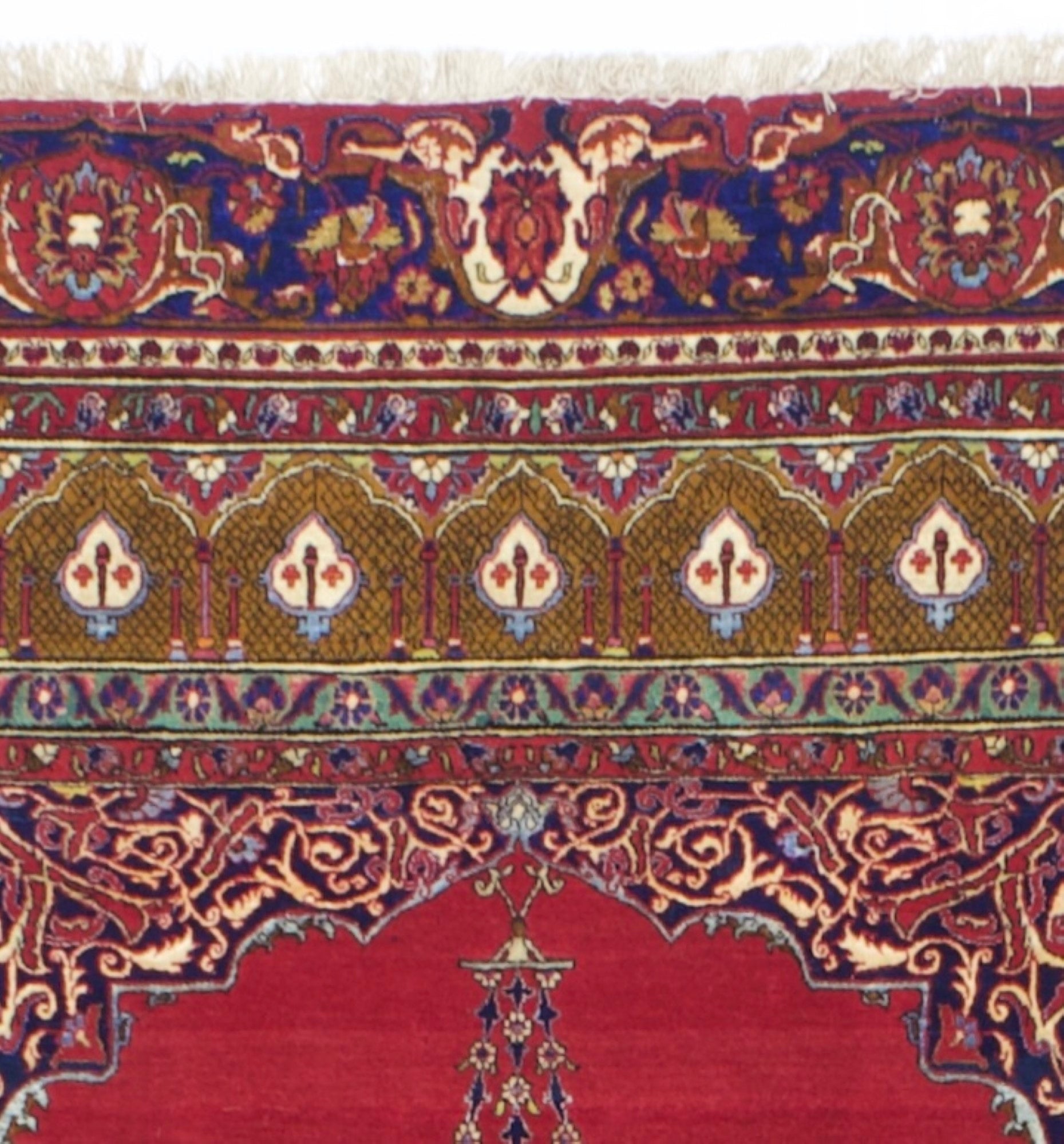 Antique Silk Kashan One of Pair Rug 4'3" x 6' 8"