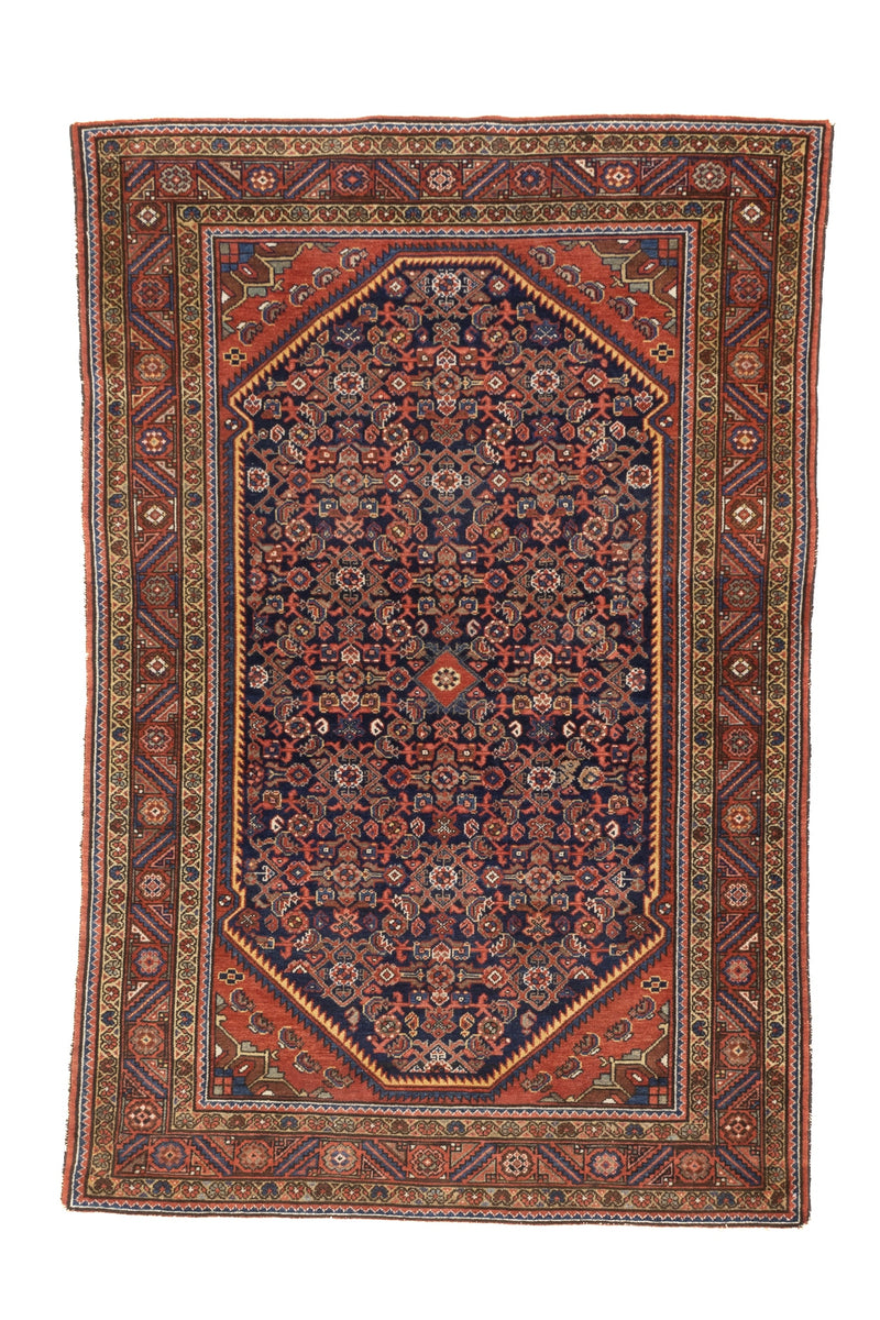 Antique  Malayer Rug 4'4