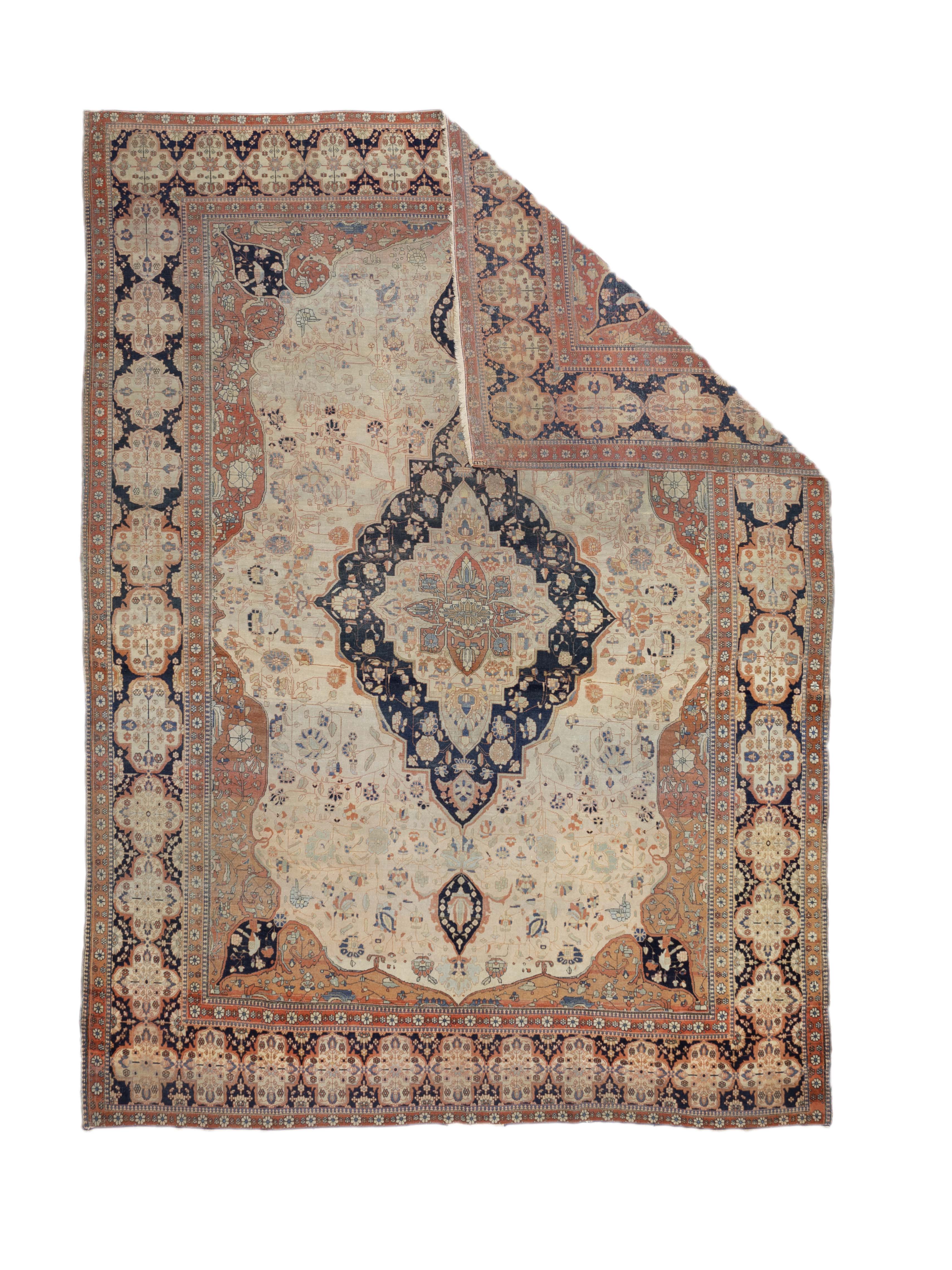 Fine Antique Mohtasham Kashan Rug 8' 4'' x 11' 4''