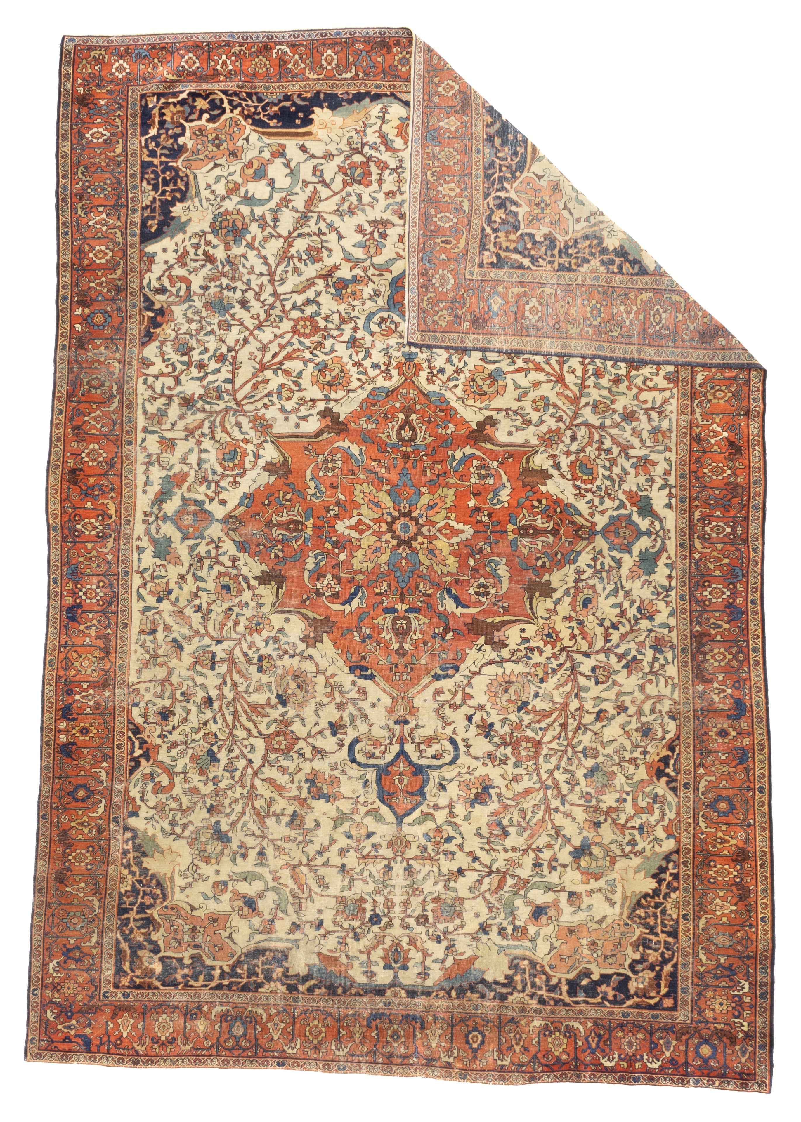 Antique  Farahan Sarouk Rug 7' 3" x 10' 5"