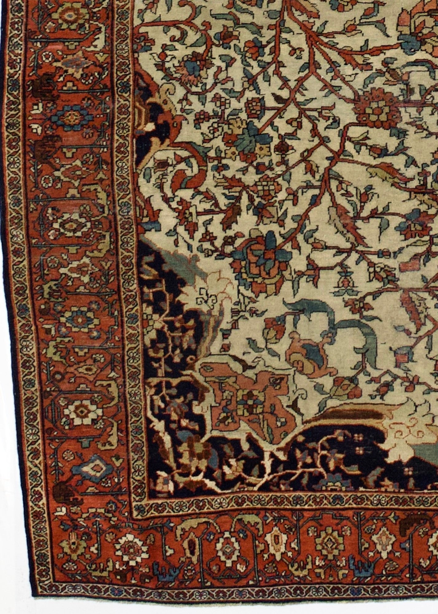 Antique  Farahan Sarouk Rug 7' 3" x 10' 5"
