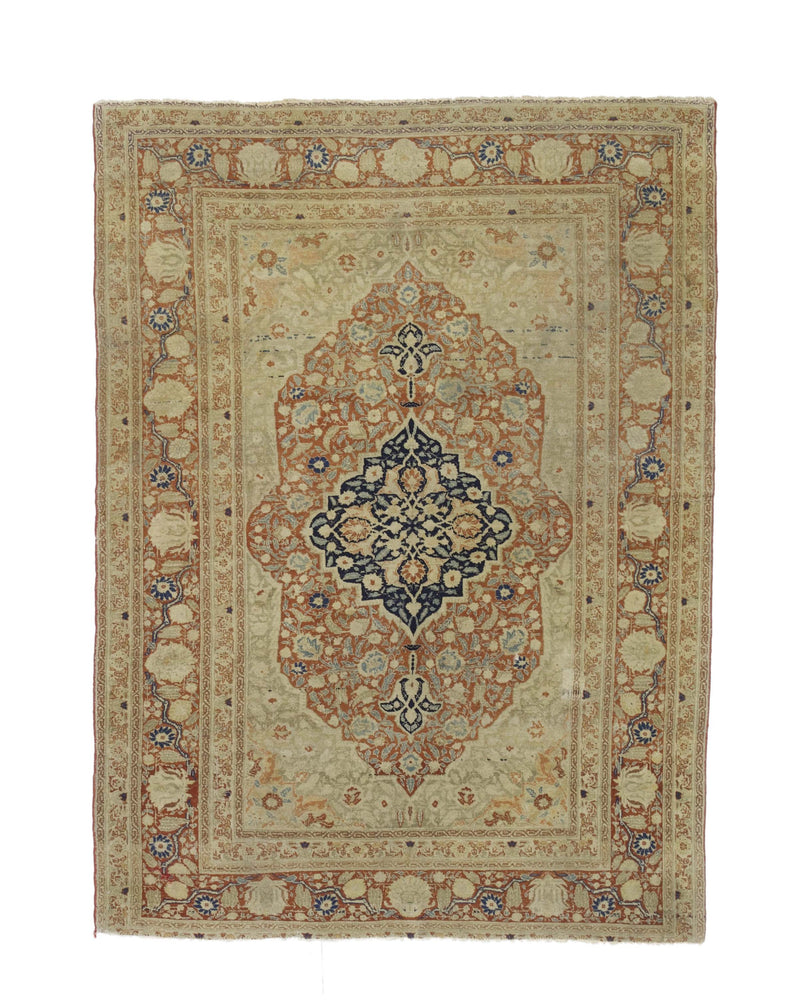 Antique Mohtasham Kashan Rug 4'3