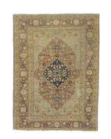 Antique Mohtasham Kashan Rug 4'3" x 5' 7''