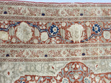 Antique Mohtasham Kashan Rug 4'3" x 5' 7''