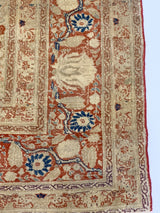 Antique Mohtasham Kashan Rug 4'3" x 5' 7''