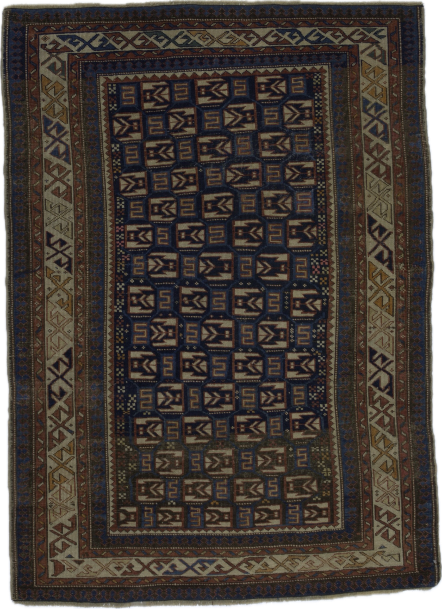 Antique Caucasian Kuba Rug 3'7" x 5' 0"