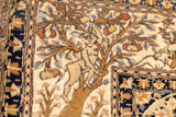 Antique  Mohtasham Kashan Rug 4'5" x 6'6"