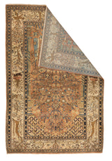 Antique  Mohtasham Kashan Rug 4'5" x 6'6"