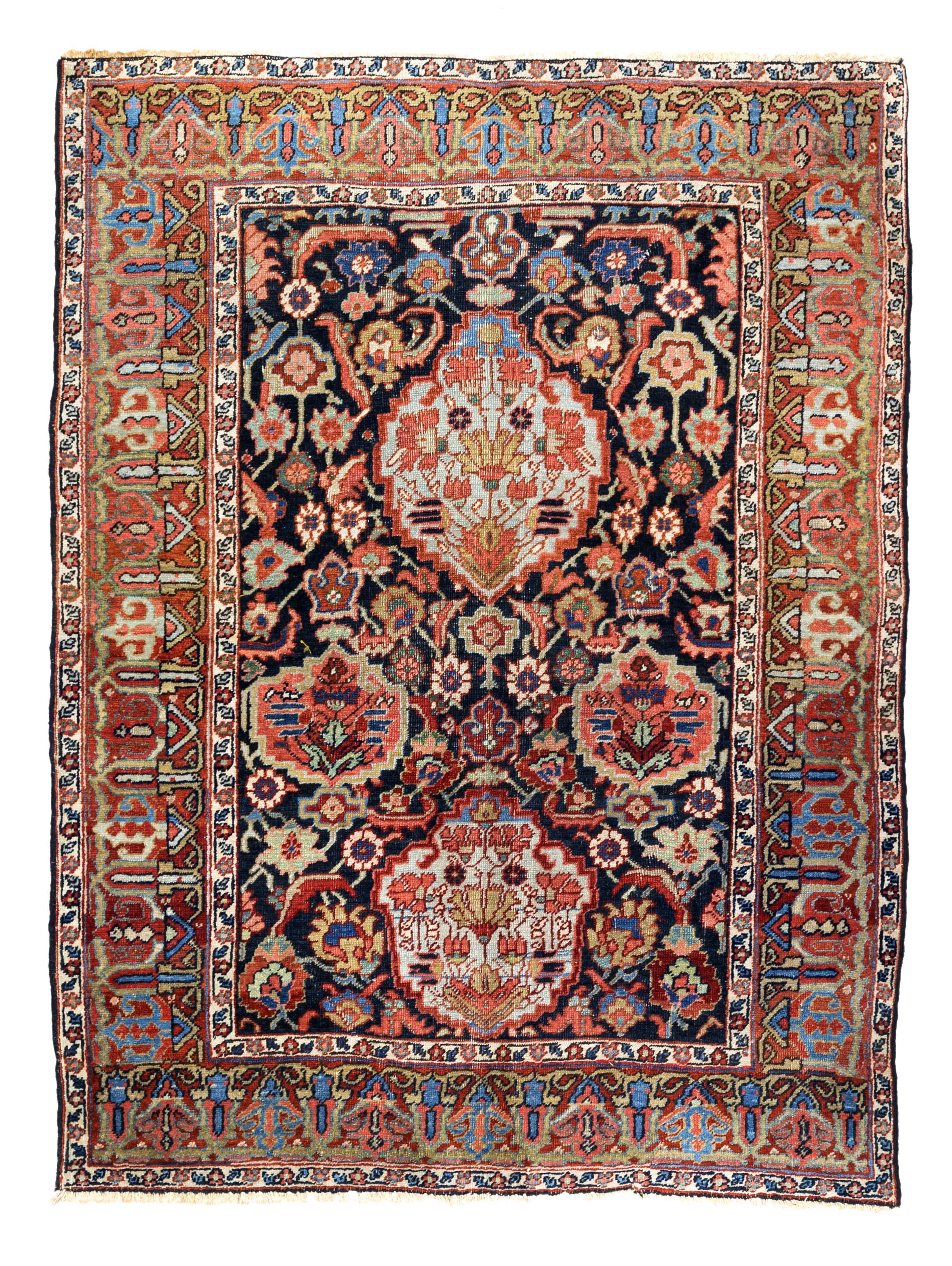 Antique  Heriz Serapi Rug 4'10" x 6' 5"