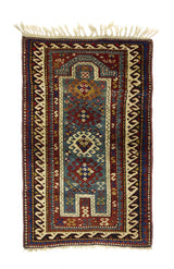 Antique Caucasian Kazak Rug 2' 11" x 4' 11''