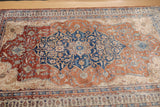Antique Silk Fine and Rare  Heriz Rug 4'7" x 6' 6"