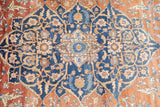 Antique Silk Fine and Rare  Heriz Rug 4'7" x 6' 6"