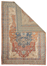 Antique Silk Fine and Rare  Heriz Rug 4'7" x 6' 6"