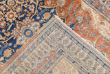 Antique Silk Fine and Rare  Heriz Rug 4'7" x 6' 6"