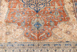 Antique Silk Fine and Rare  Heriz Rug 4'7" x 6' 6"