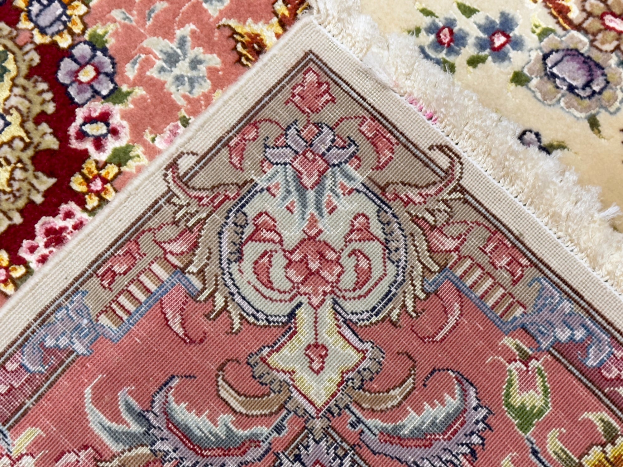 Extremely Fine Vintage Tabriz Wool and Silk Rug 3'4" x 5' 2''