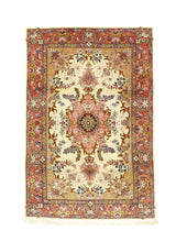Extremely Fine Vintage Tabriz Wool and Silk Rug 3'4" x 5' 2''