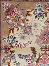 Extremely Fine Vintage Tabriz Wool and Silk Rug 3'4" x 5' 2''