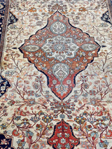 Antique Mohtasham Kashan Rug 4' 4'' x 6' 10"
