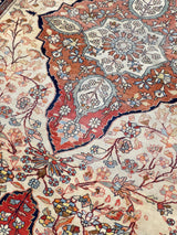 Antique Mohtasham Kashan Rug 4' 4'' x 6' 10"