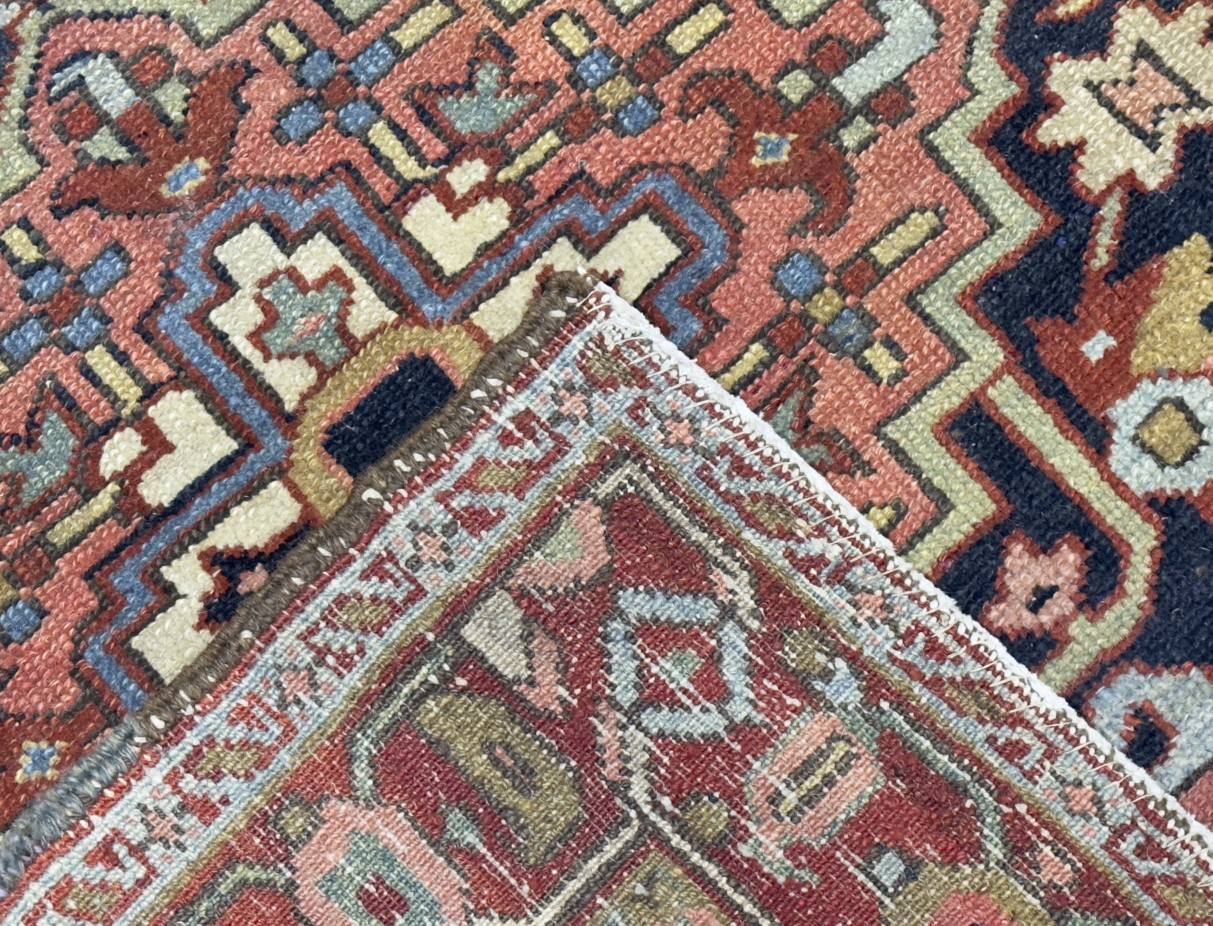 Antique Heriz Rug 3' 7" x 4' 6''