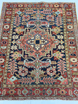 Antique Heriz Rug 3' 7" x 4' 6''