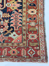 Antique Heriz Rug 3' 7" x 4' 6''