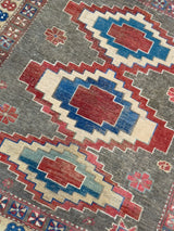 Antique Caucasian Kuba Rug 4' 0" x 4' 7"
