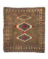 Antique Caucasian Kuba Rug 4' 0" x 4' 7"