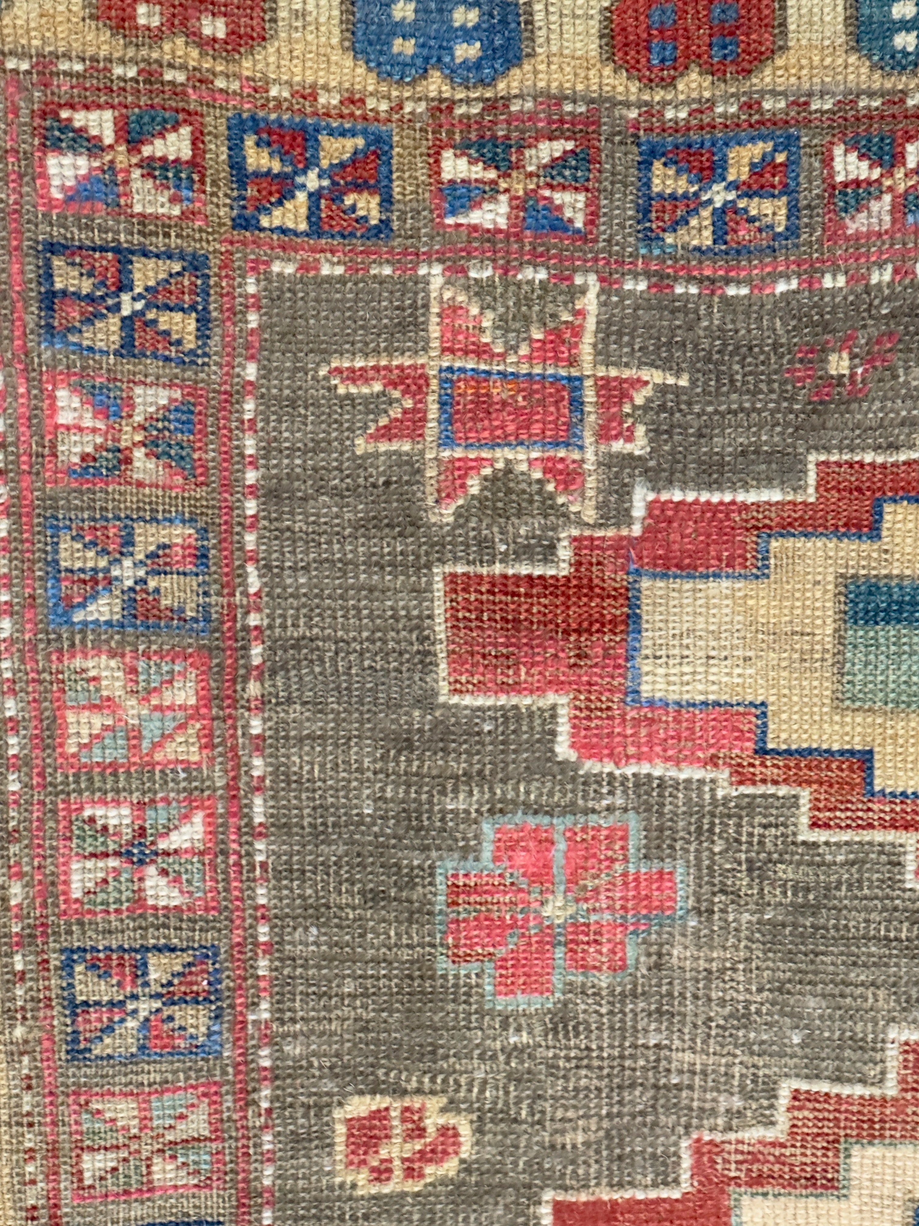 Antique Caucasian Kuba Rug 4' 0" x 4' 7"