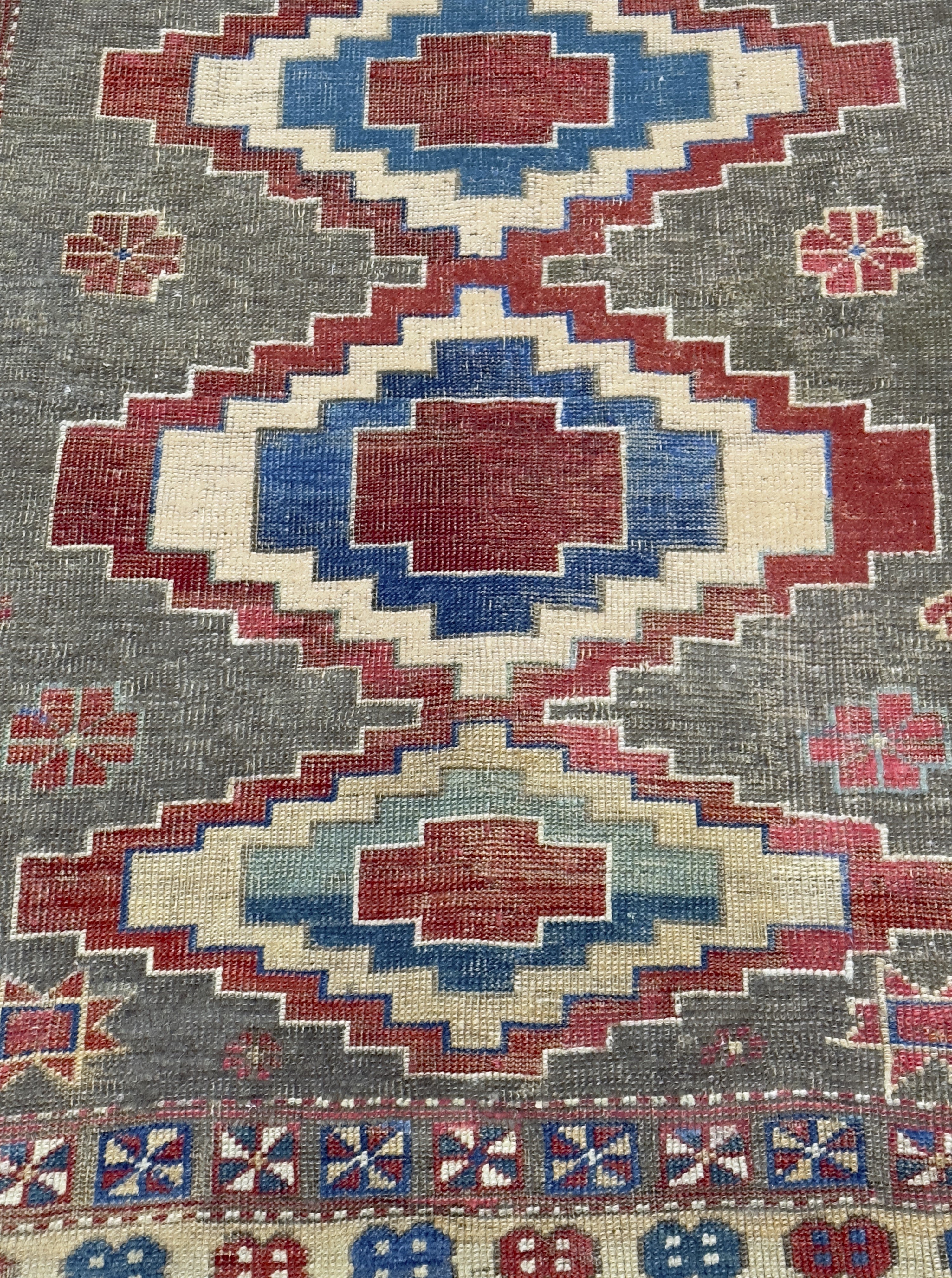 Antique Caucasian Kuba Rug 4' 0" x 4' 7"