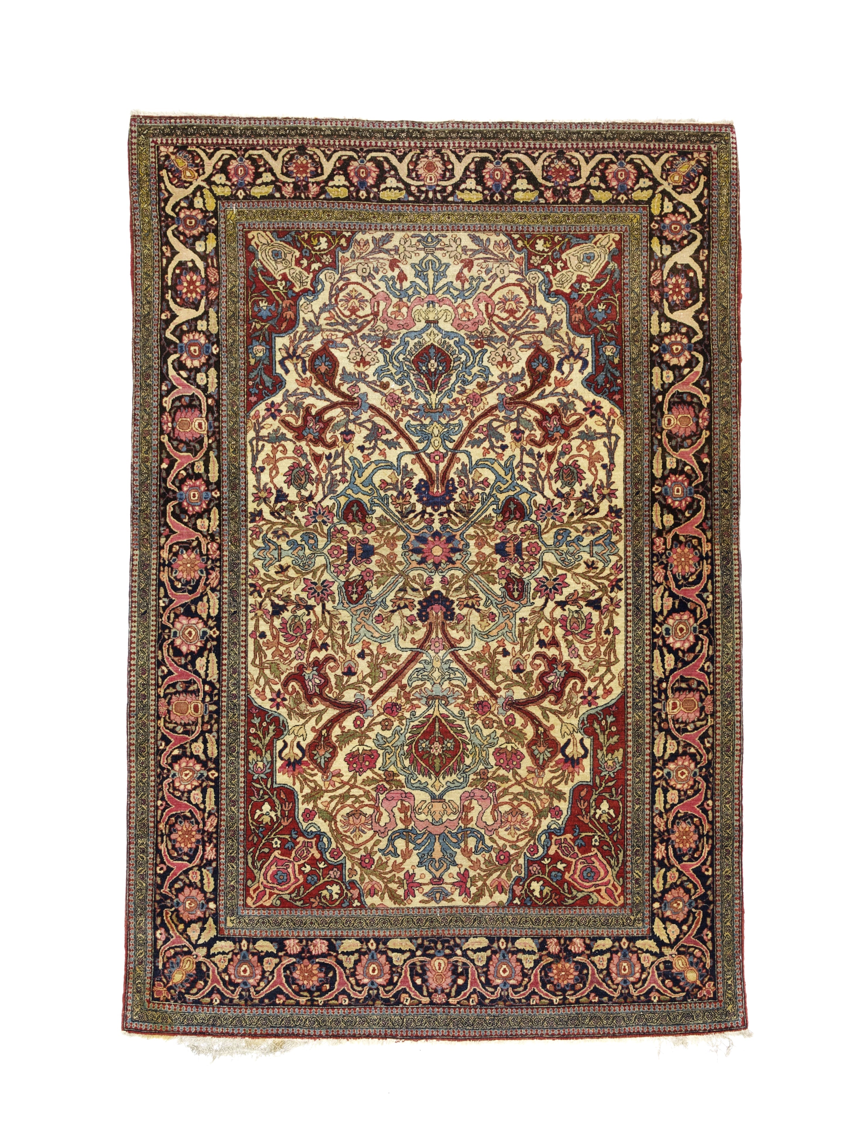 Antique  Tehran Rug 4' 8" x 7' 2''
