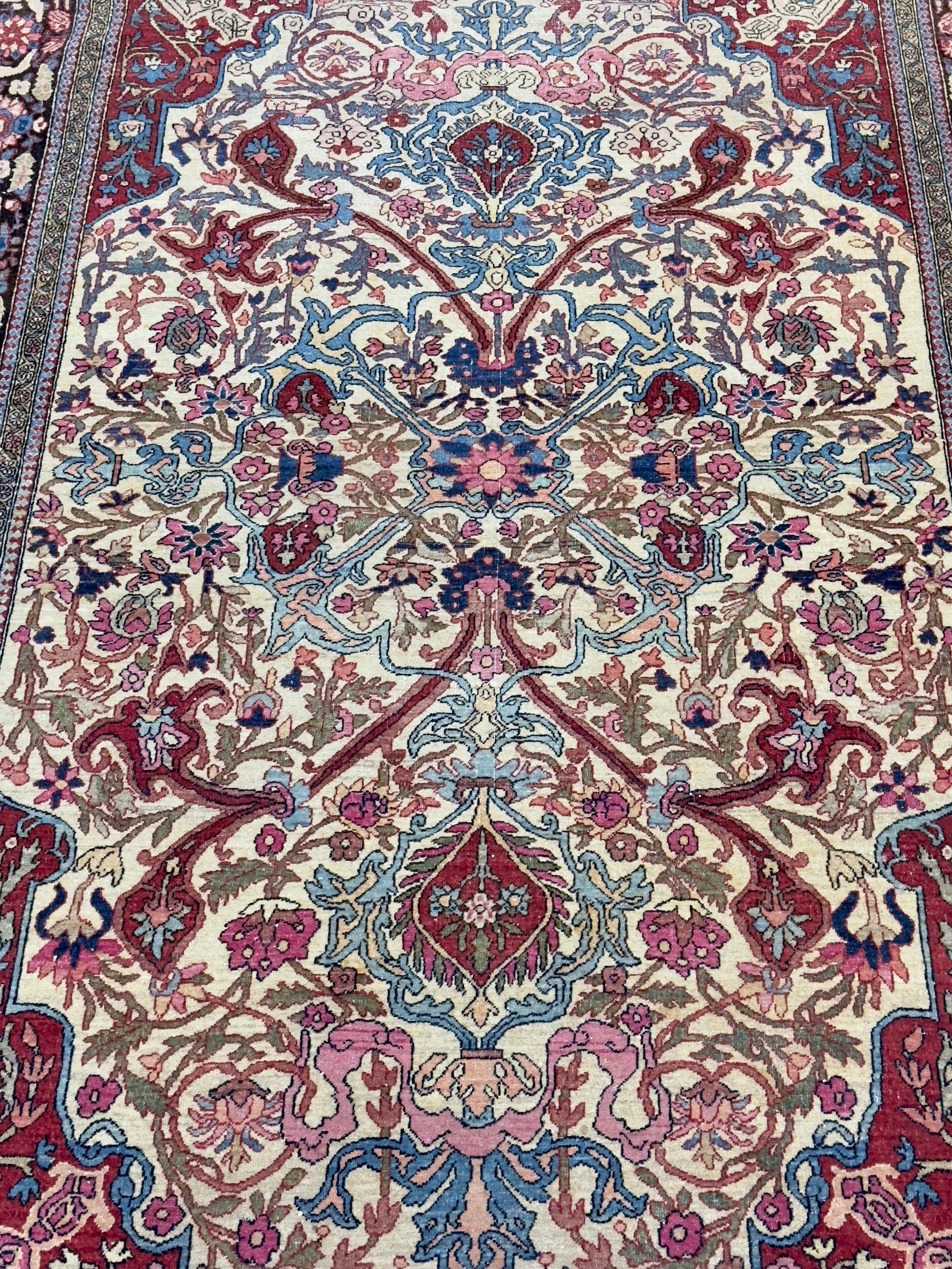 Antique  Tehran Rug 4' 8" x 7' 2''