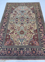 Antique  Tehran Rug 4' 8" x 7' 2''