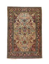 Antique  Tehran Rug 4' 8" x 7' 2''