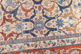 Fine and Rare Antique Silk  Heriz Rug 4'6" x 5' 9"