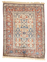 Extremely Fine and Rare Antique Persian Silk Heriz