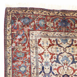 Fine and Rare Antique Silk  Heriz Rug 4'6" x 5' 9"
