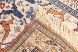 Fine and Rare Antique Silk  Heriz Rug 4'6" x 5' 9"