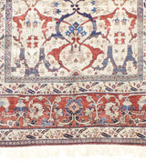 Fine and Rare Antique Silk  Heriz Rug 4'6" x 5' 9"