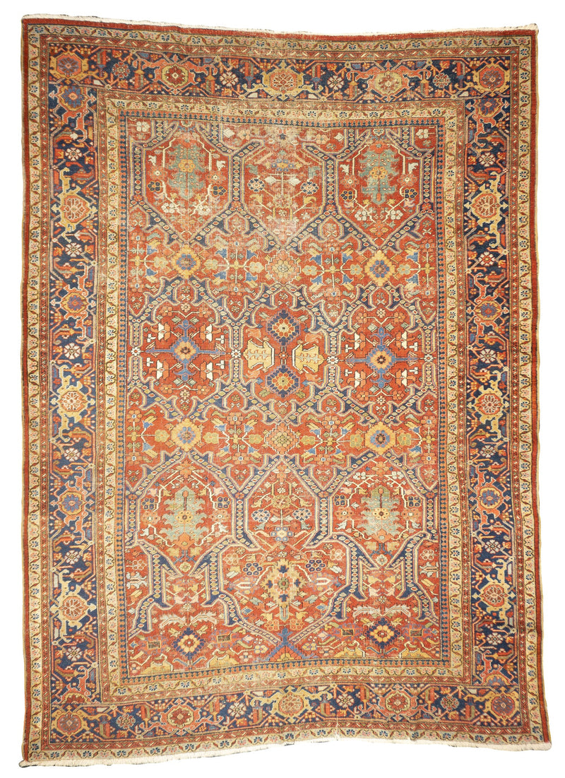 Fine Antique Heriz Rug9'3