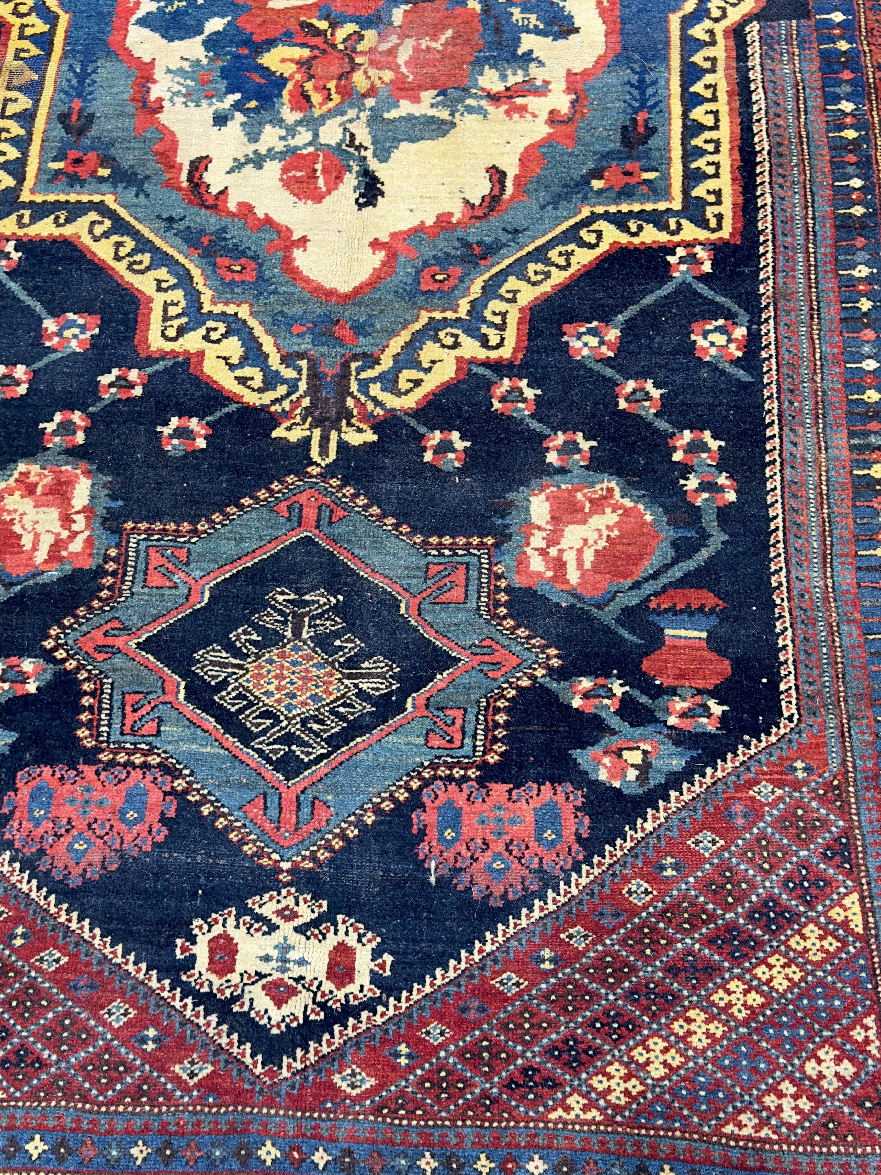 Antique  Bakhtiari Rug 4' 10" x 8' 8''