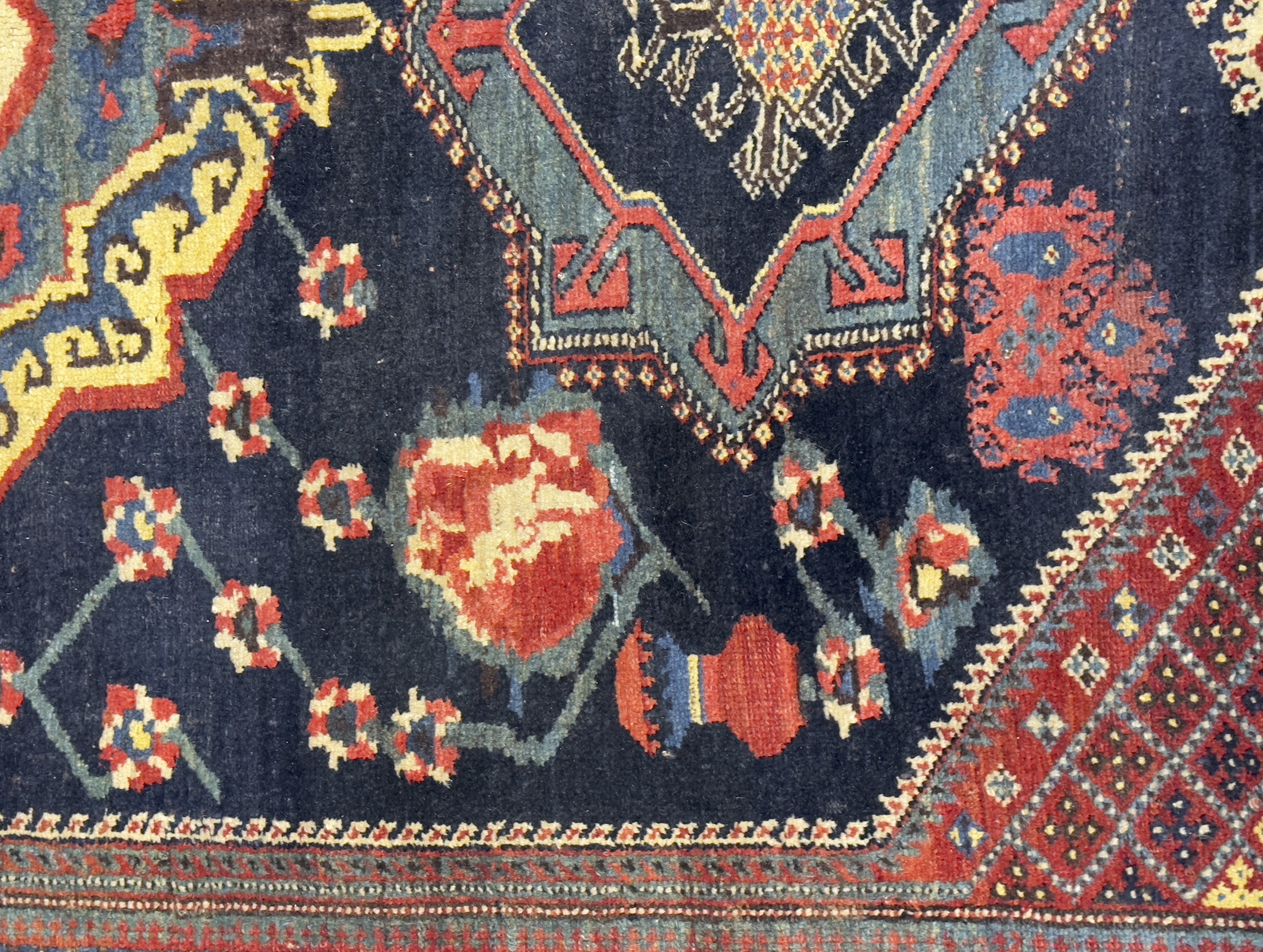 Antique  Bakhtiari Rug 4' 10" x 8' 8''