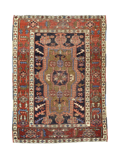 Antique  Heriz Rug 3'3