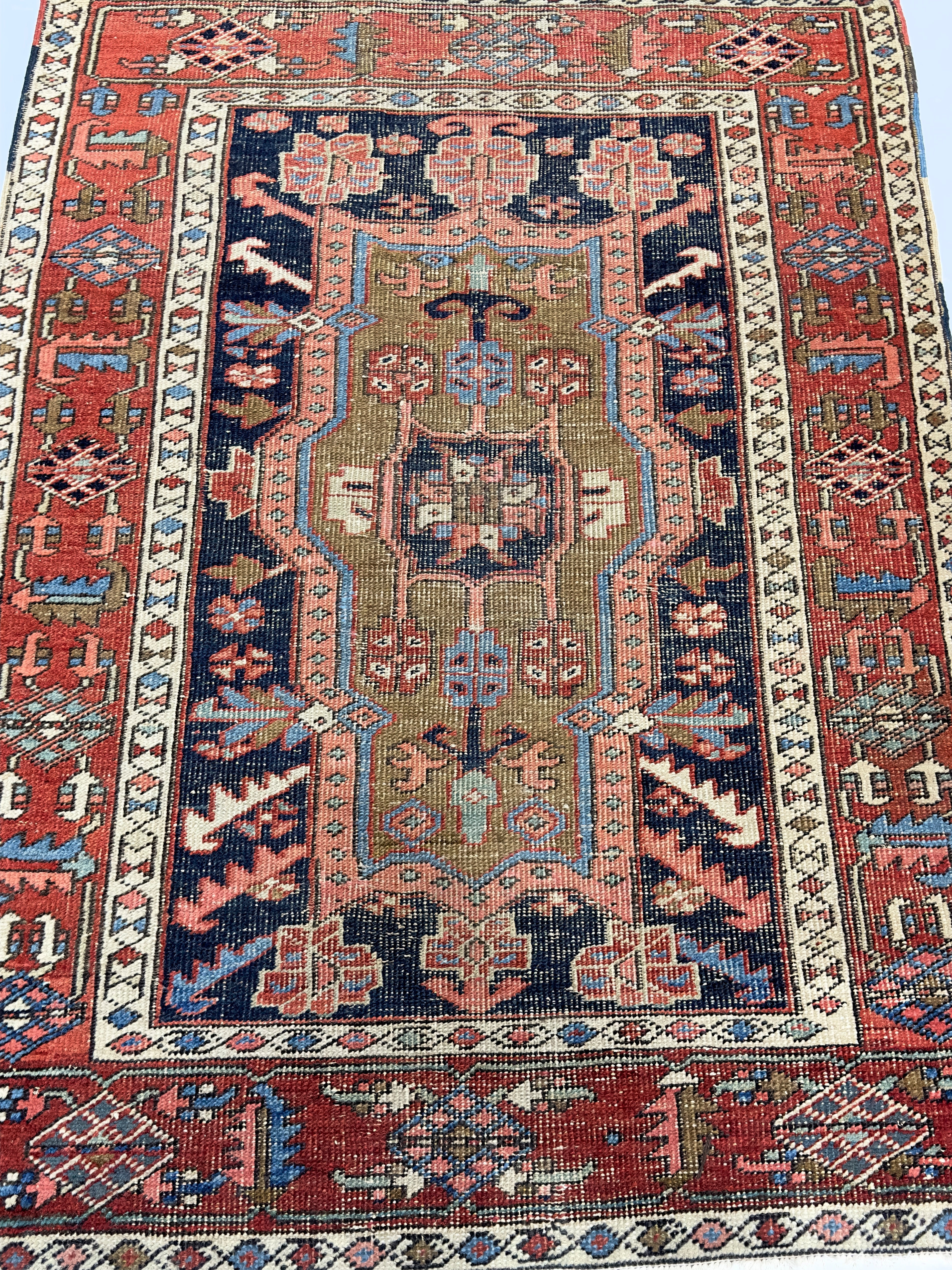 Antique  Heriz Rug 3'3" x 4' 6"