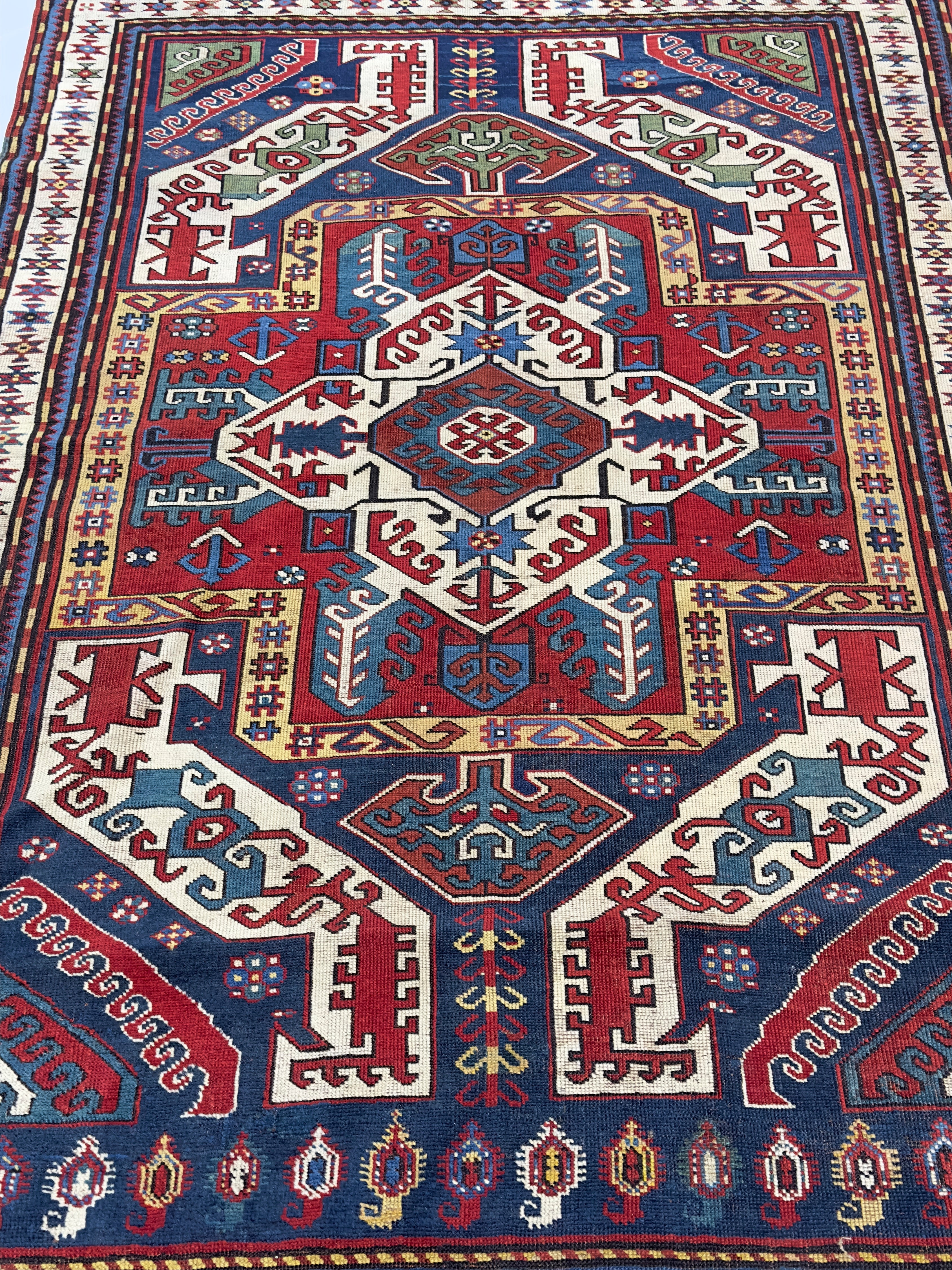 Antique Caucasian Kazak Rug 4' 4" x 6'10"