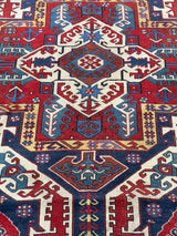 Antique Caucasian Kazak Rug 4' 4" x 6'10"