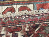 Antique Caucasian Fakhralou Kazak Rug 3'11" x 5' 11"