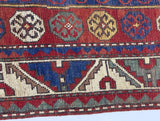 Antique Caucasian Fakhralou Kazak Rug 3'11" x 5' 11"