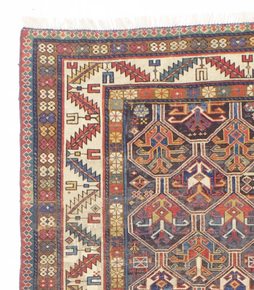 Antique Caucasian Kazak Rug 3' 5" x 6' 1"
